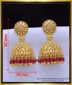 Erg1906 - Bridal Wear Crystal Jhumkas Gold Plated Jewellery
