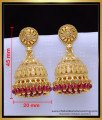 Erg1908 - Traditional Crystal Jhumka Earrings Gold Design for Women
