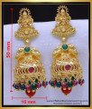 ERG1911 - Modern Traditional Gold Jhumka Design Lakshmi Earrings