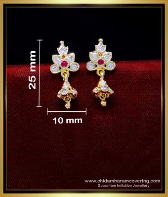 ERG1913 - Impon Small Gold Stud Earrings Designs for Daily Use