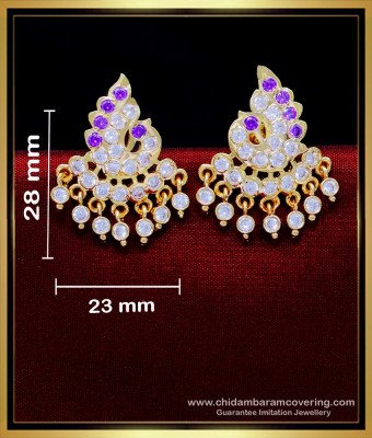 ERG1921 - Beautiful Peacock Design Impon Stud Earrings for Women