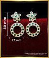 ERG1922 - Elegant Emerald Stone Round Shape Impon Earrings