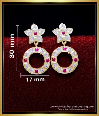 ERG1923 - Stylish Daily Wear Gold Earrings Design Impon Kammal