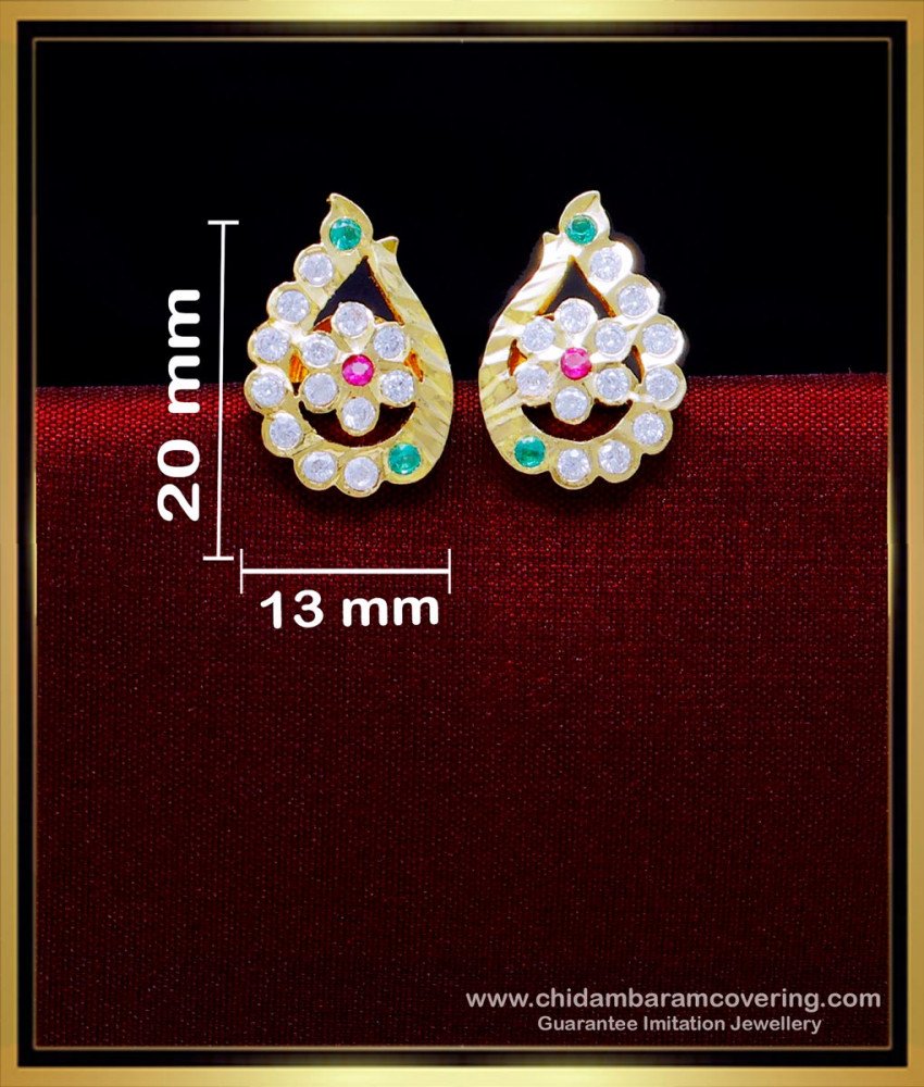 ERG1927 - Gold Earrings Design for Daily Use Impon Earrings