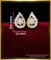 ERG1930 - Real Gold Design White Stone Impon Earrings Designs