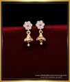 ERG1931 - Cute Kids Impon Stone Small Jhumka Earrings Gold Design
