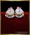 ERG1934 - Best Quality Impon White Swan Earrings Gold Design