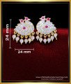 ERG1934 - Best Quality Impon White Swan Earrings Gold Design