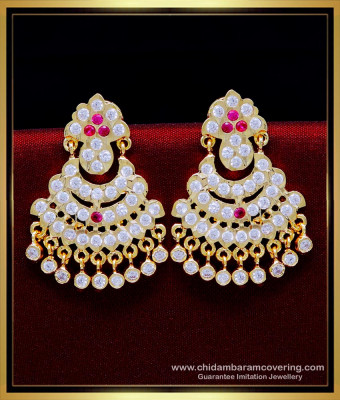ERG1936 - Traditional Gold Stud Earrings Design Impon Jewellery