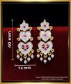 ERG1937 - Five Metal Gold Stone Kammal Design Impon Earrings