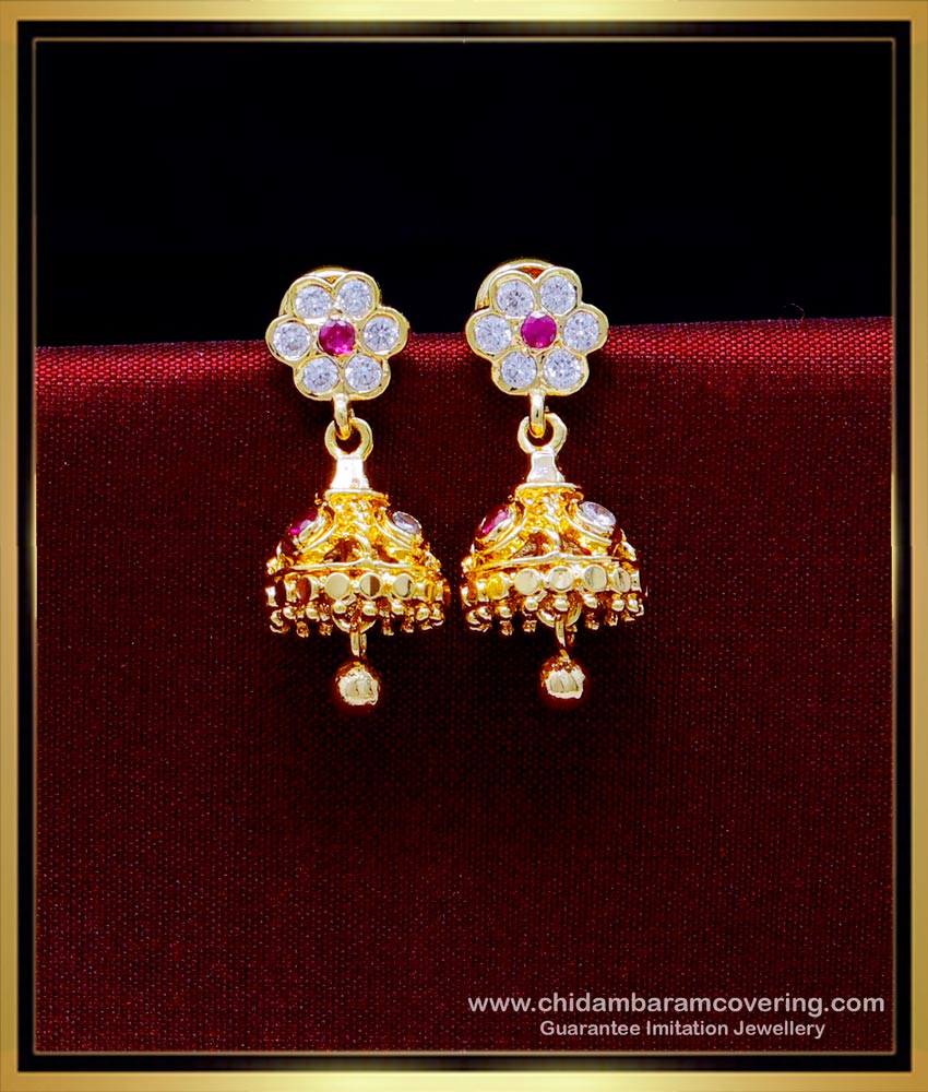 ERG1939 - Small Daily Use Impon Jimikki Kammal Gold Plated