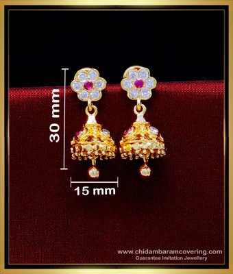 ERG1939 - Small Daily Use Impon Jimikki Kammal Gold Plated