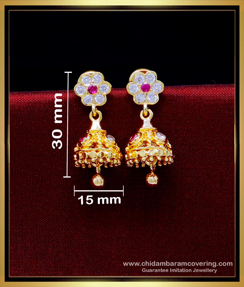 ERG1939 - Small Daily Use Impon Jimikki Kammal Gold Plated
