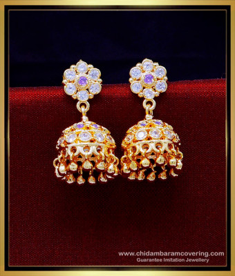 ERG1940 - New White and Violet Stone Daily Use Jimikki Kammal