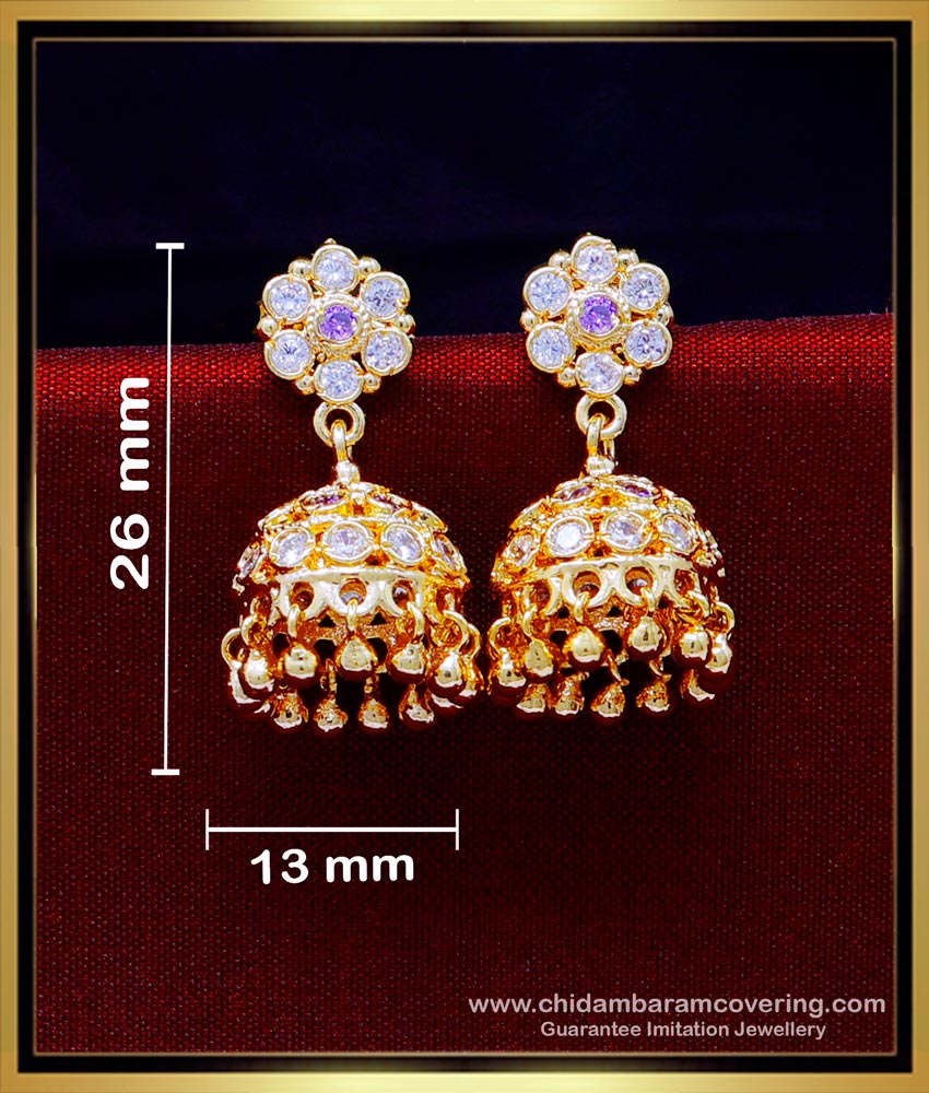 ERG1940 - New White and Violet Stone Daily Use Jimikki Kammal
