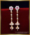 ERG1941 - Trendy 2 Step Stone Long Jhumka Earrings Gold Design