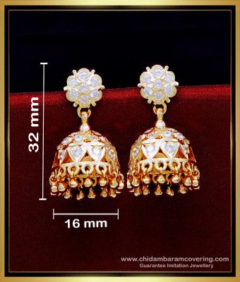 ERG1943 - First Quality Impon Jewellery Jhumka Earrings Models