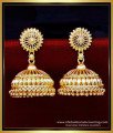 ERG1949 - Latest Big Daily Use Bridal Jhumka Earrings Gold Design