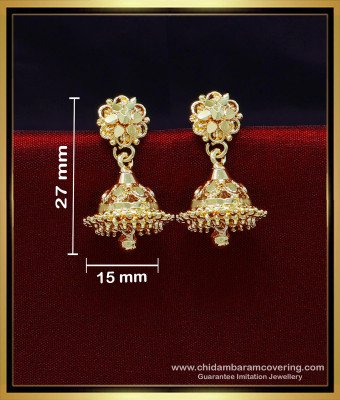 ERG1951 - First Quality Gold Plated Jhumkas Design for Women