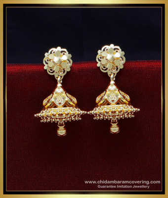 ERG1953 - New Traditional Gold Jhumka Design Buy Online in India