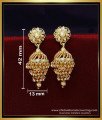 ERG1956 - Gold Pattern 3 Layer Jhumka Earrings Design for Wedding
