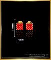 ERG1961 - First Quality Gold Plated Red Coral Earrings Gold Design