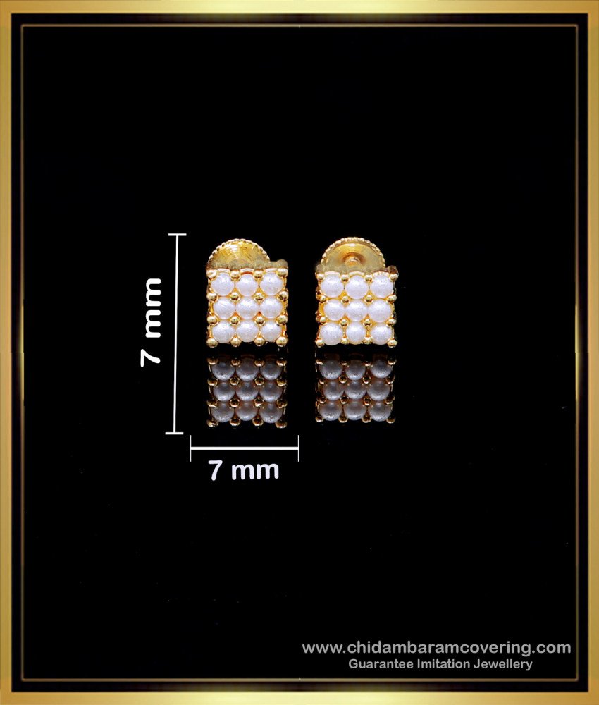 ERG1963 - Elegant Daily Wear Small Pearl Stud Earrings for Girls