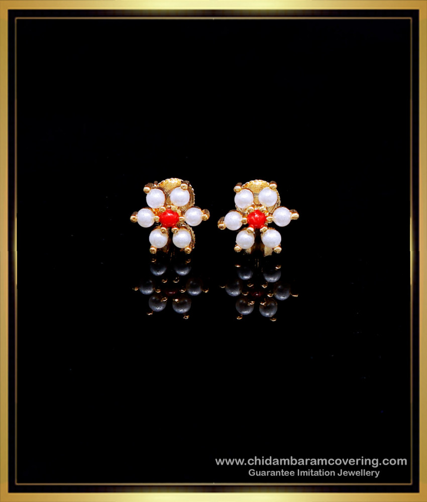 ERG1965 - Gold Plated Jewellery Beads Flower Earring for Women