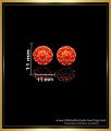 ERG1967 - Latest Gold Earrings Design Red Coral Ear Stud for Women