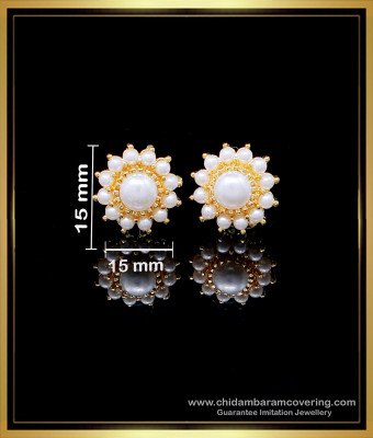 ERG1971 - Latest Gold Earrings Design Muthu Stud Kammal for Ladies