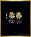 ERG1974 - Latest Small Daily Use Emerald Stud Earrings Designs