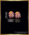 ERG1975 - New Impon Daily Wear Ruby Stone Earrings Gold Design