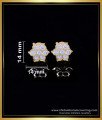 ERG1976 - Elegant Flower Model 7 White Stone Ear Stud Design Gold