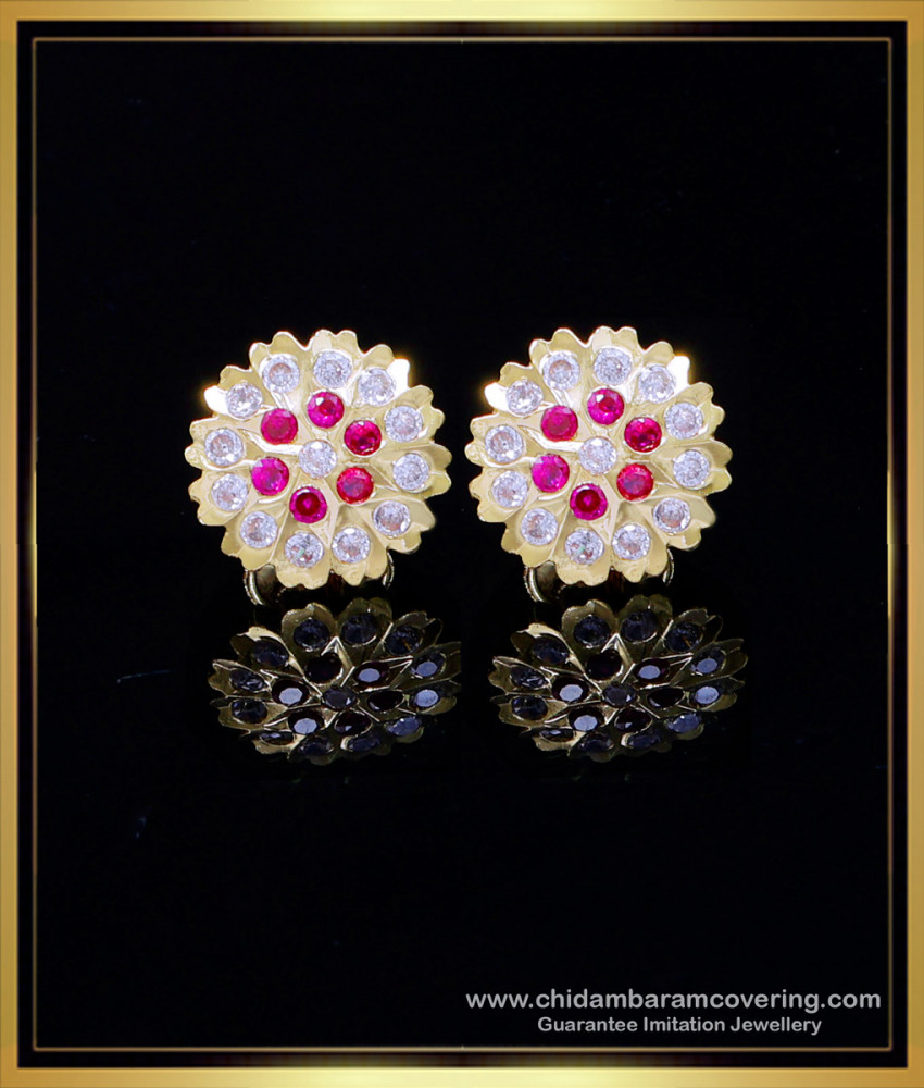 ERG1998 - Traditional Gold Design Impon Stud Earrings for Women
