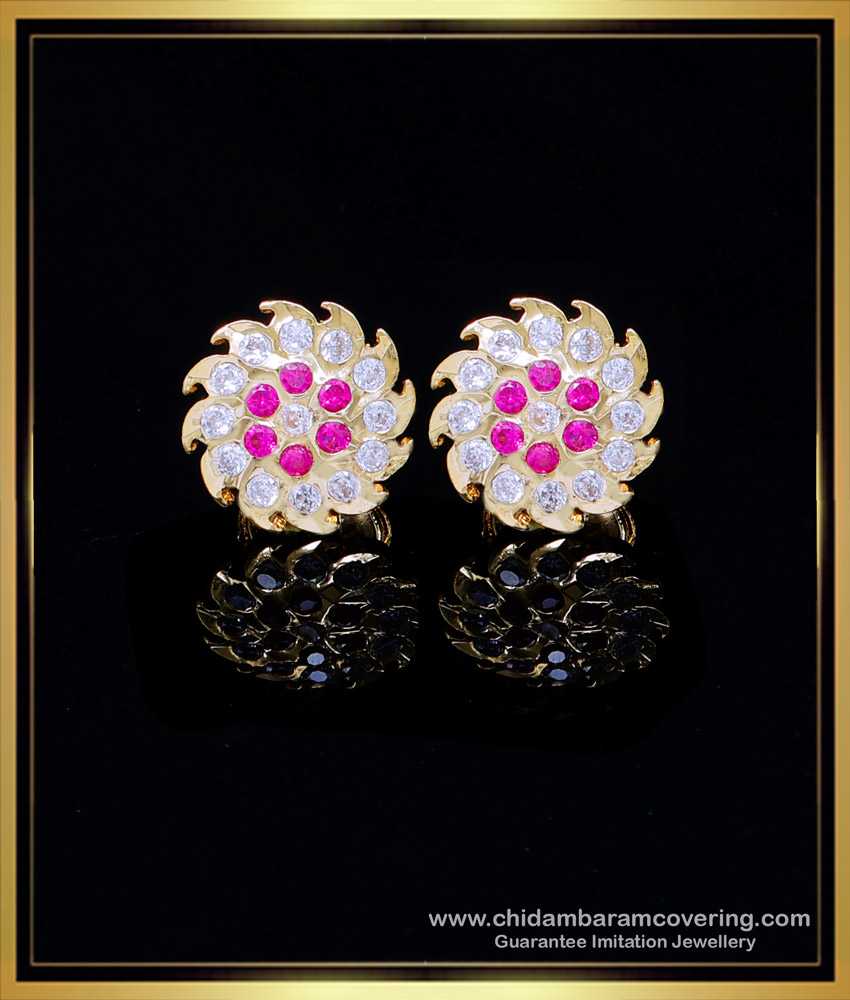 ERG1999 – Beautiful Impon Stone Gold Plated Earrings Daily Use