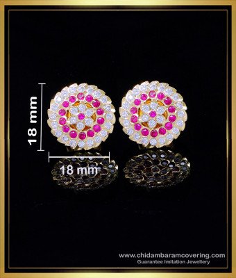 ERG2001 - Impon Stone New Design Gold Earrings for Daily Use
