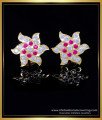 ERG2003 - Unique Flower Design Impon Gold Plated Earrings Studs