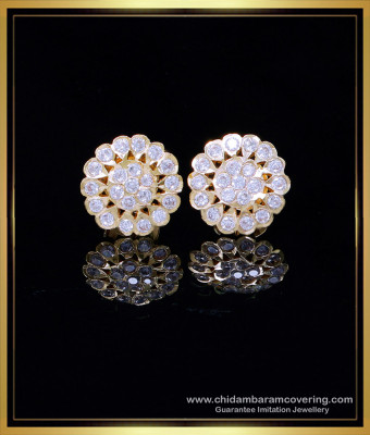 ERG2007 - Impon Stone Women's Gold Earrings Designs for Daily Use