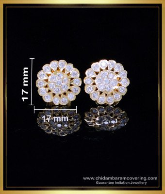 ERG2007 - Impon Stone Women's Gold Earrings Designs for Daily Use