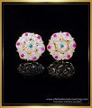 ERG2009 - Impon Ad Stone Gold Stud Earrings Designs for Daily Use