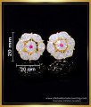 ERG2012 - Mango Model White Stone Stud Women Impon Earrings Online