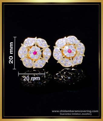 ERG2012 - Mango Model White Stone Stud Women Impon Earrings Online