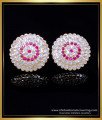 ERG2014 - Impon Earrings Designs Big Round Stone Studs for Women
