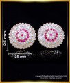 ERG2014 - Impon Earrings Designs Big Round Stone Studs for Women