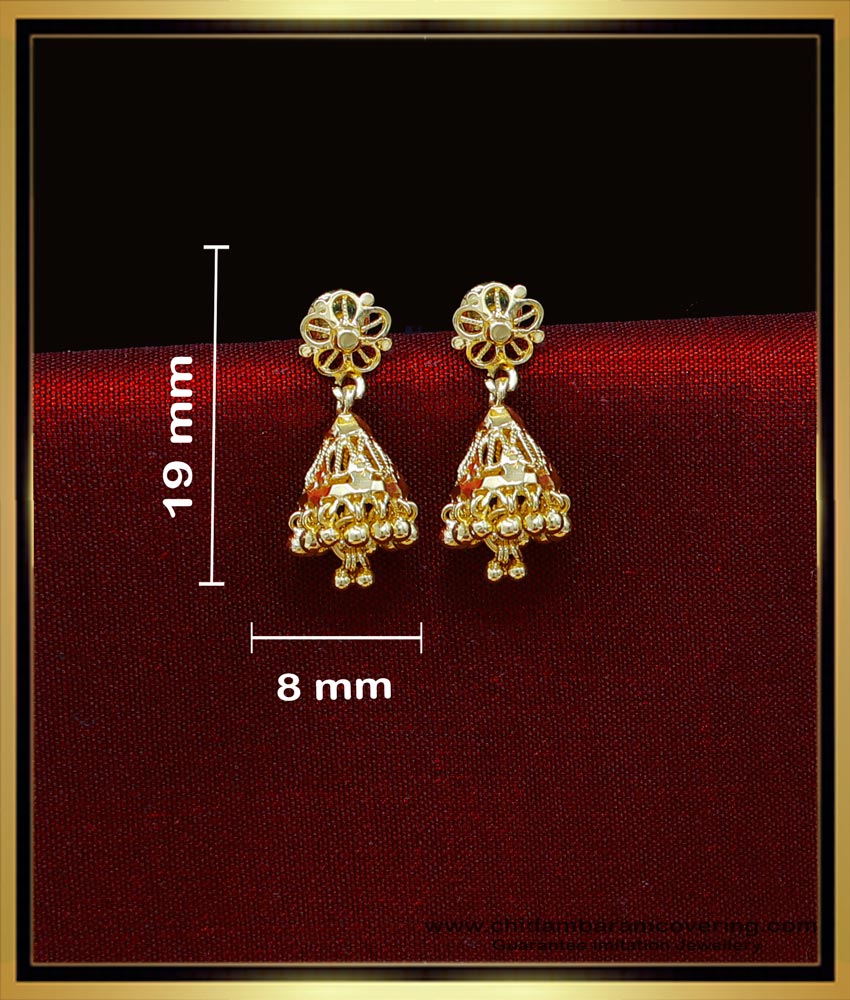 ERG2018 - Small Size Gold Plated Daily Wear Jhumka for Girls