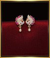 ERG2019 - Latest cz Stone Peacock Model Earrings Design Stud