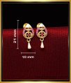 ERG2021 - Cute Gold Design Ruby Stone Stud Earrings for Girls