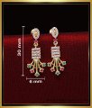 ERG2022 - Latest Ruby Emerald Stone Gold Earrings Design Hanging
