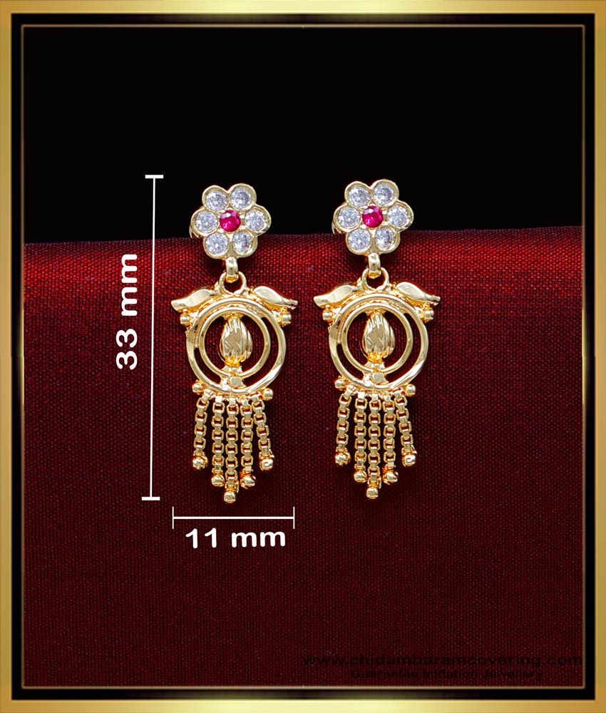 ERG2024 - Traditional Gold Design Gold Plated Earrings for Women