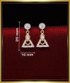 ERG2027 - Gold Design Hanging White Stone Gold Plated Earrings